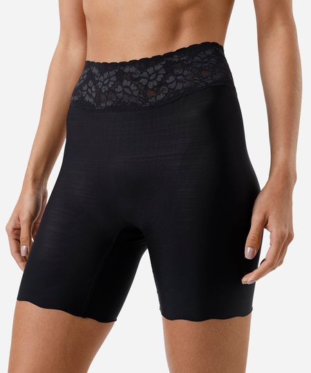 bermuda feminina rendada virtuel demillus preta P bermuda feminina rendada virtuel demillus preta P