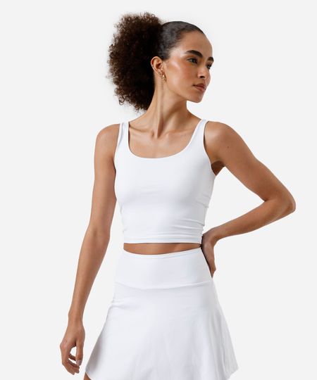 regata feminina esportiva ace branca GG regata feminina esportiva ace branca GG