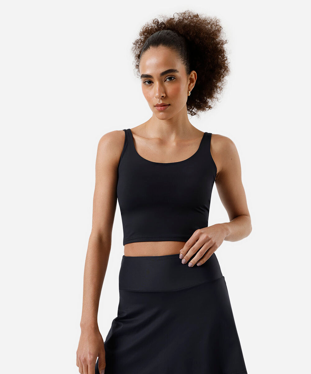 regata feminina esportiva ace preta