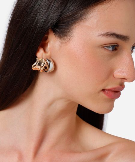 kit de 2 brincos argolas mindset colorido UNICO kit de 2 brincos argolas mindset colorido UNICO