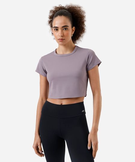 blusa cropped feminino esportivo ace manga curta roxa G blusa cropped feminino esportivo ace manga curta roxa G
