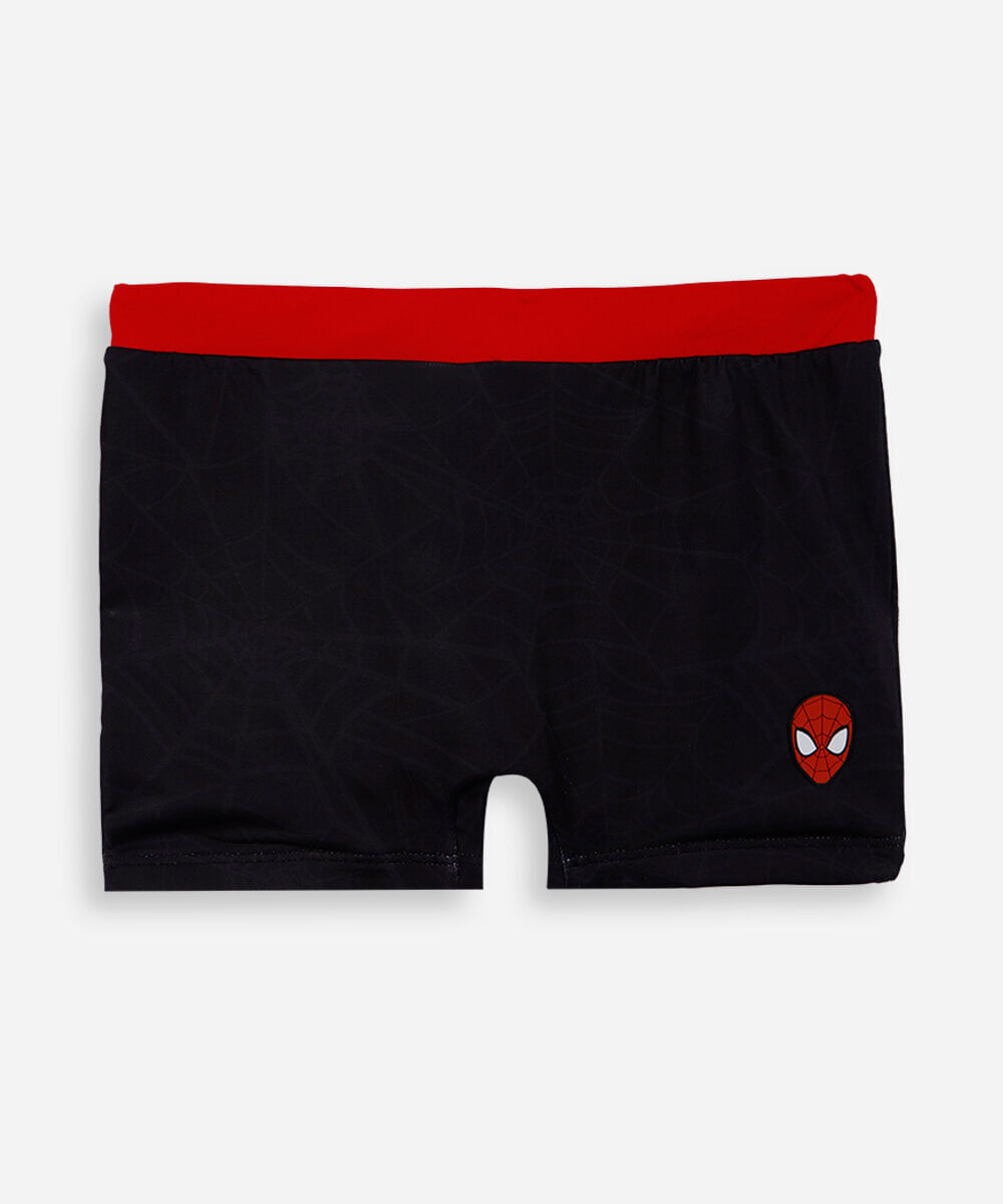 sunga boxer infantil homem aranha preta