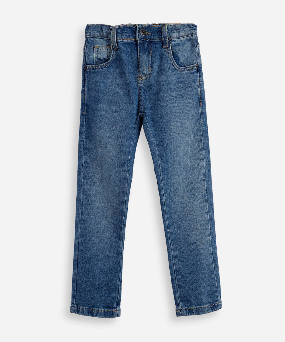 calça skinny infantil jeans azul