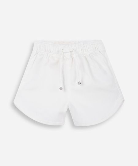 short infantil de sarja runner off white 4 short infantil de sarja runner off white 4
