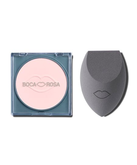 kit boca rosa esponja e pó translúcido jujuba UNICO kit boca rosa esponja e pó translúcido jujuba UNICO