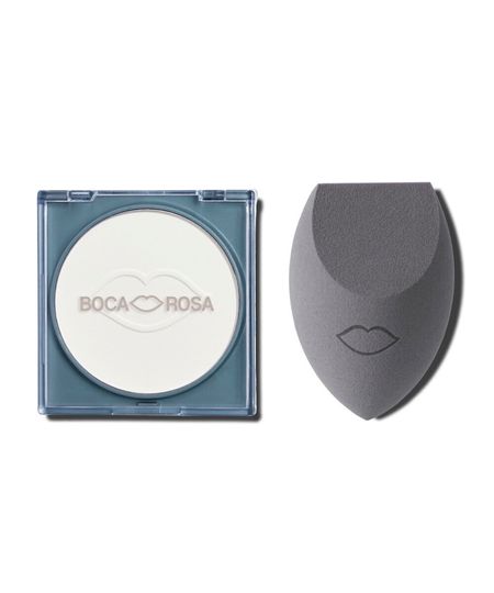 kit boca rosa esponja e pó translúcido cocada UNICO kit boca rosa esponja e pó translúcido cocada UNICO