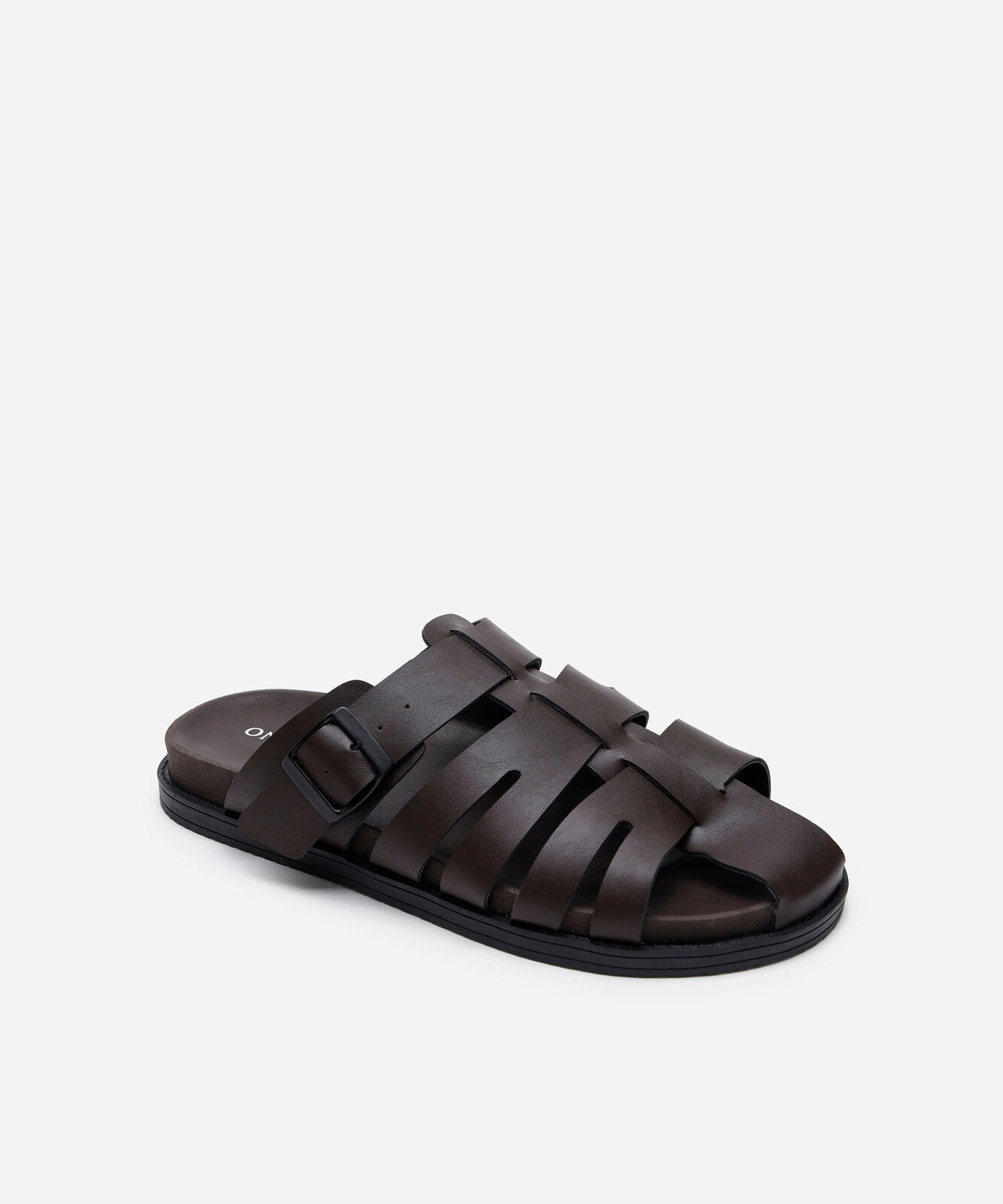 mule clog anatômica com recortes oneself marrom