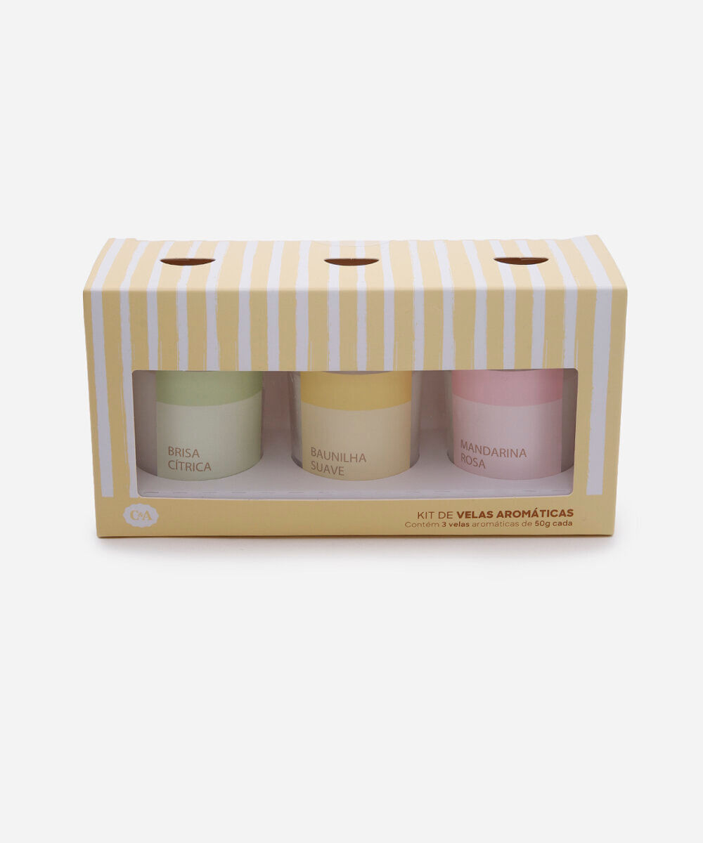 kit de 3 velas aromáticas beleza cea kit de 3 velas aromáticas beleza cea