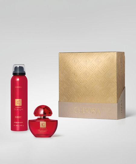 kit feminino eudora rouge mousse de banho 150ml e eau de parfum 35ml UNICO
