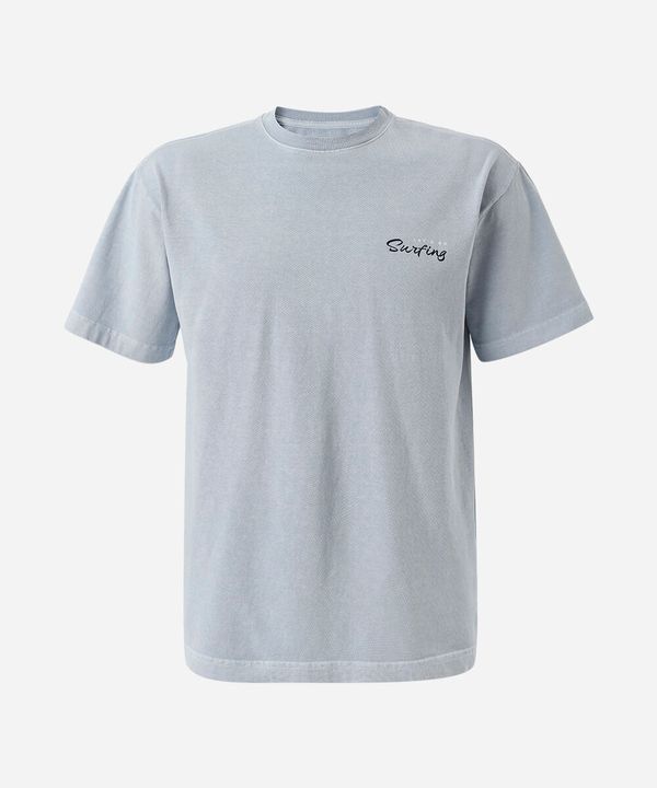 camiseta juvenil de algodão mangas curtas azul 16