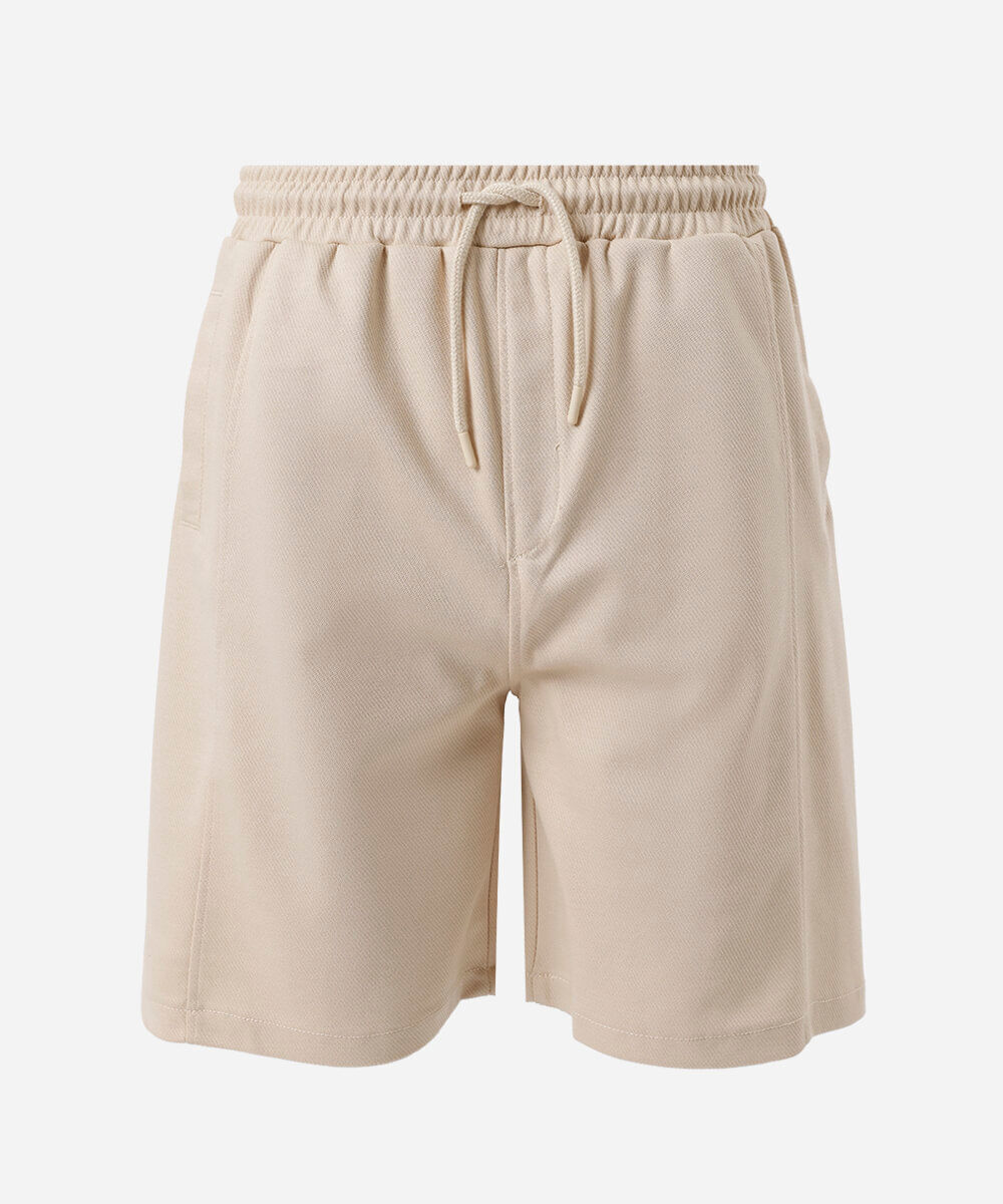 bermuda juvenil com bolsos bege