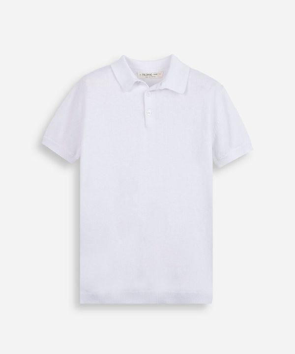 polo infantil de tricot manga curta off white 6
