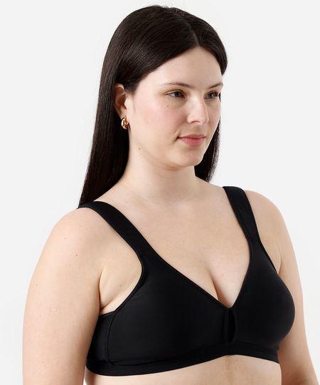 sutiã triângulo feminino demillus plus size preto 44 sutiã triângulo feminino demillus plus size preto 44