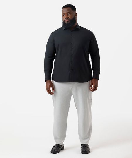calça social masculina cintura média plus size cinza 54 calça social masculina cintura média plus size cinza 54
