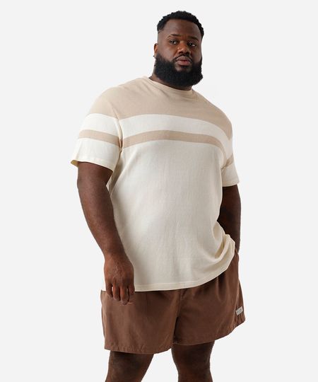 short masculino de poliamida plus size marrom GG2