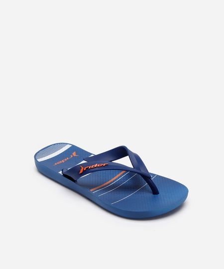 chinelo infantil com listras rider azul 29