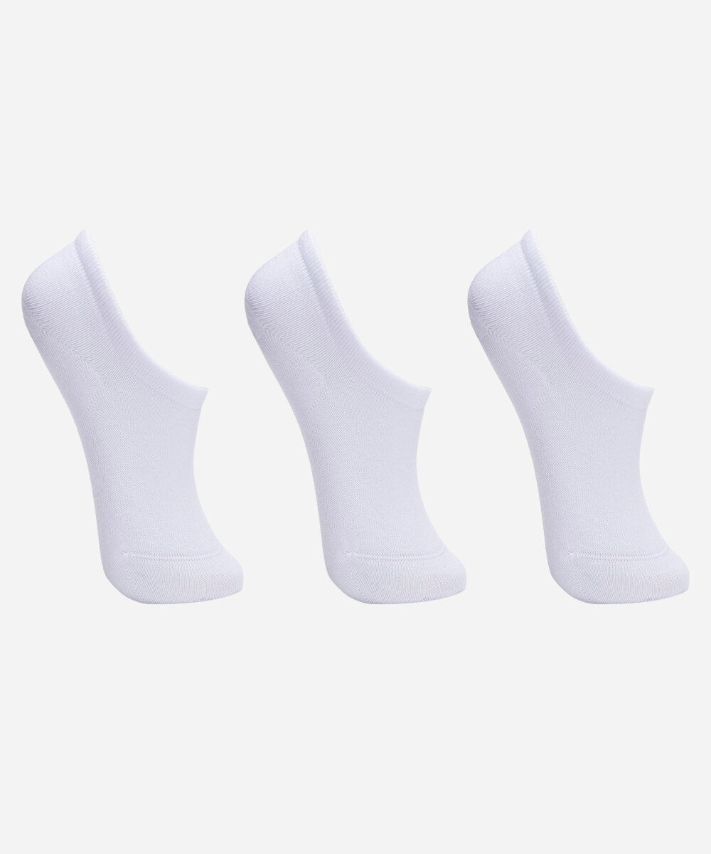 kit de 3 meias sapatilha lupo branco