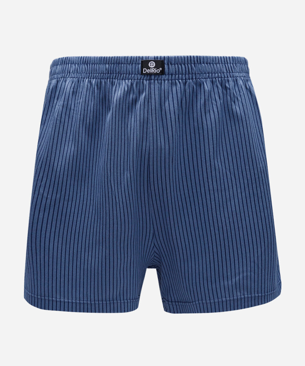 cueca samba canção de algodão listrada delrio azul