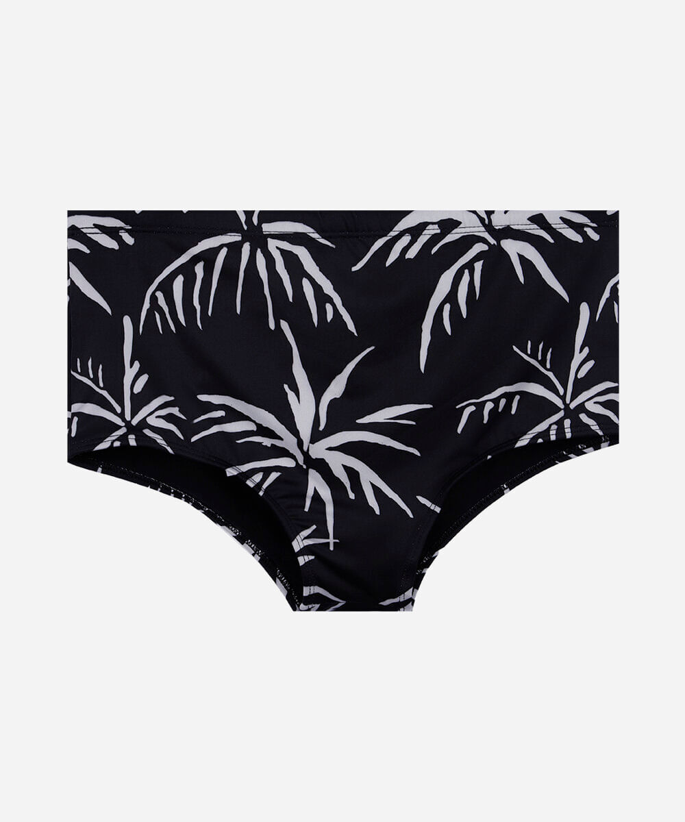 sunga masculina estampada preto