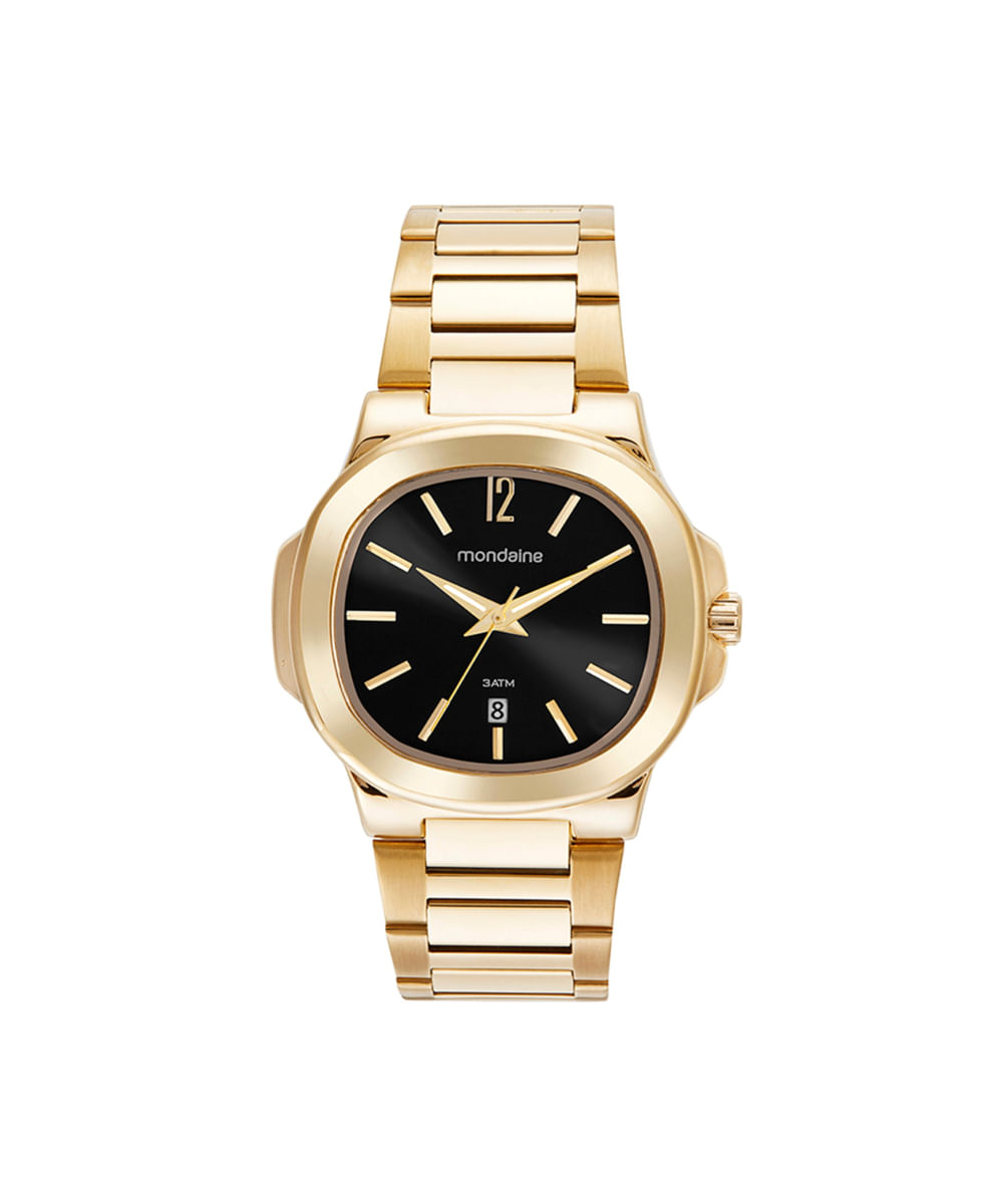 relógio masculino mondaine analógico 32506gpmvde1 dourado