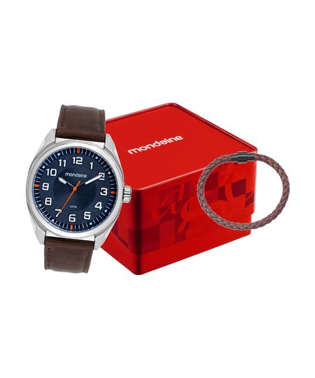 kit relógio masculino mondaine analógico 99809g0mvnh1kd prateado UNICO kit relógio masculino mondaine analógico 99809g0mvnh1kd prateado UNICO