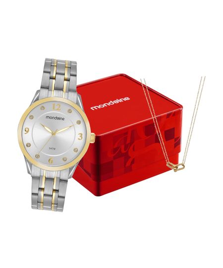 kit relógio feminino mondaine analógico 99766lpmvbe2kd prateado UNICO kit relógio feminino mondaine analógico 99766lpmvbe2kd prateado UNICO