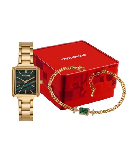kit relógio feminino mondaine analógico 99838lpmkde1k1 dourado UNICO kit relógio feminino mondaine analógico 99838lpmkde1k1 dourado UNICO