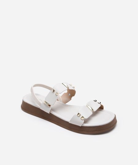 rasteirinha flatform com tachas via uno off white 35 rasteirinha flatform com tachas via uno off white 35