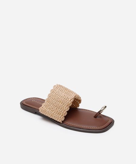 rasteirinha texturizada oneself marrom 34 rasteirinha texturizada oneself marrom 34