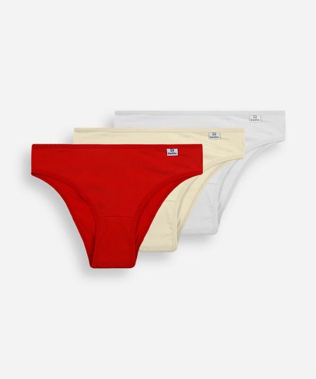 kit de 3 calcinhas biquíni delrio colorido P kit de 3 calcinhas biquíni delrio colorido P