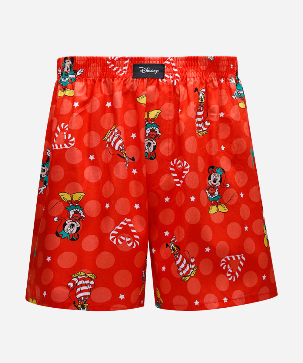 cueca samba canção de algodão mickey vermelha