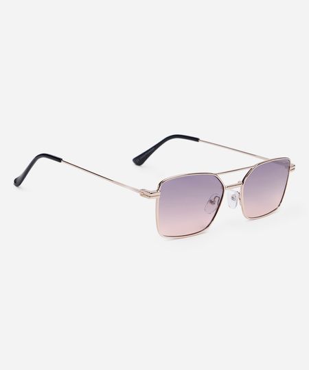 óculos de sol quadrado triton unissex dourado UNICO óculos de sol quadrado triton unissex dourado UNICO