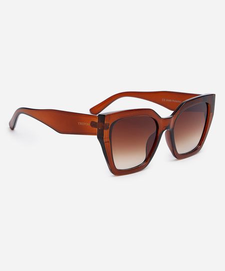 óculos de sol gatinho triton marrom UNICO