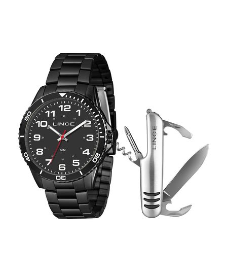 kit relógio masculino lince analógico mrnm053l46 kaehp2px preto UNICO kit relógio masculino lince analógico mrnm053l46 kaehp2px preto UNICO