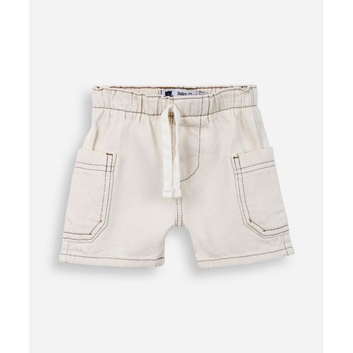 bermuda infantil de algodão cargo off white