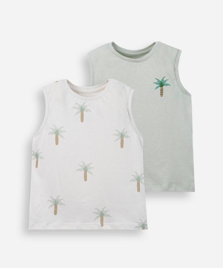 kit 2 regatas infantis de algodão colorido 5