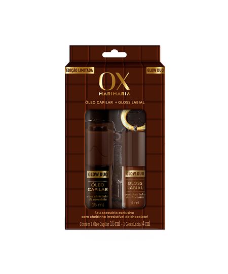 kit ox science mari maria especial óleo 15ml e gloss chocolate 4ml UNICO kit ox science mari maria especial óleo 15ml e gloss chocolate 4ml UNICO
