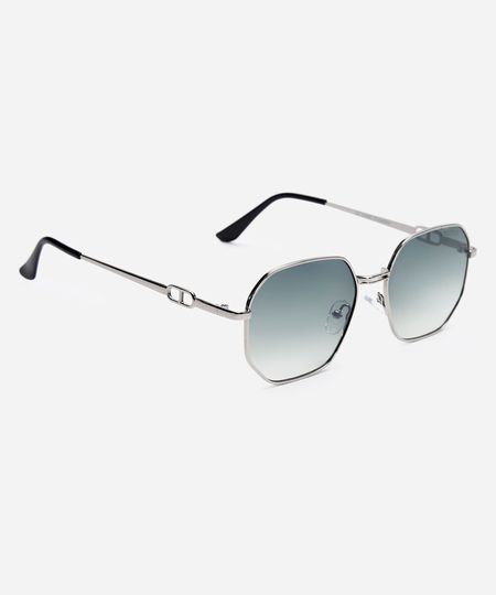 óculos de sol quadrado triton unissex prateado UNICO óculos de sol quadrado triton unissex prateado UNICO