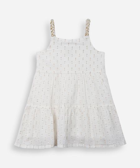 vestido infantil de algodão com lurex off white 3 vestido infantil de algodão com lurex off white 3