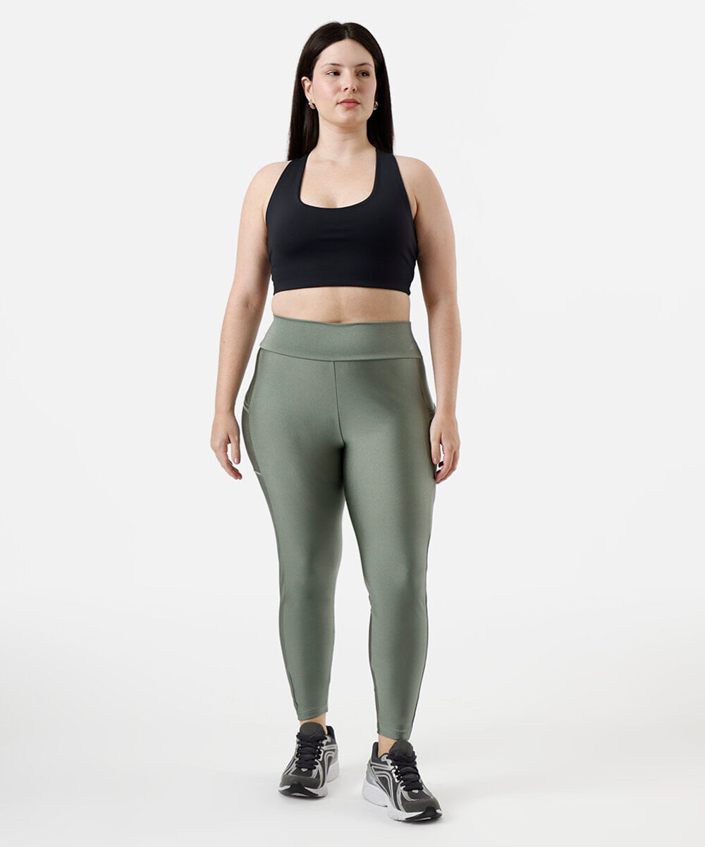 calça legging feminina esportiva ace plus size verde