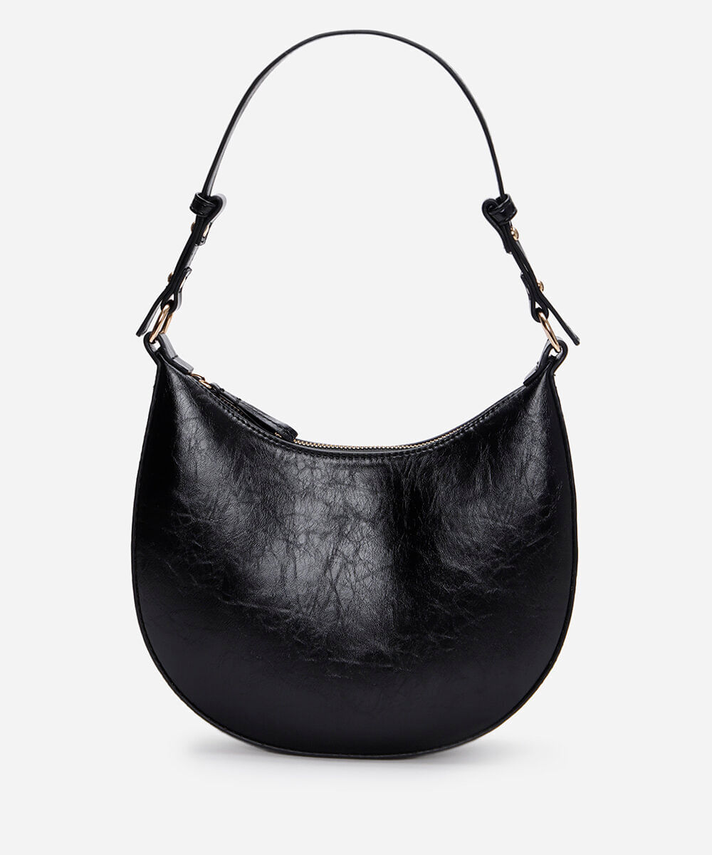 bolsa baguete alça fina preto