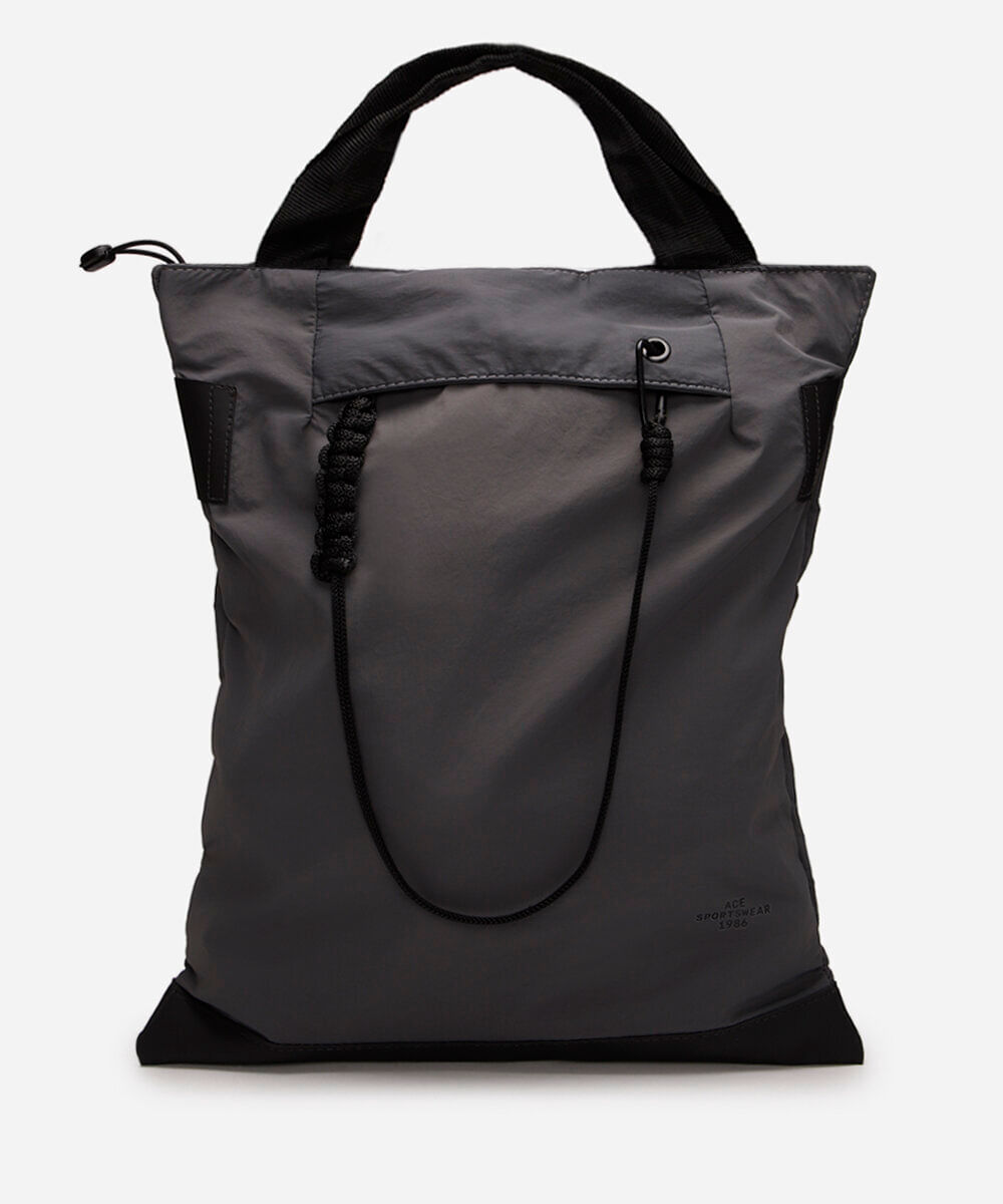 mochila esportiva ace com cordão cinza