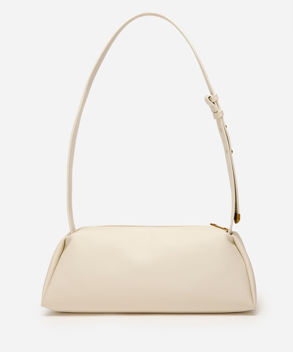 bolsa shoulder alongada soft off white