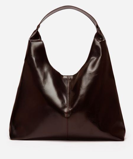 bolsa shopper com recorte marrom UNICO bolsa shopper com recorte marrom UNICO