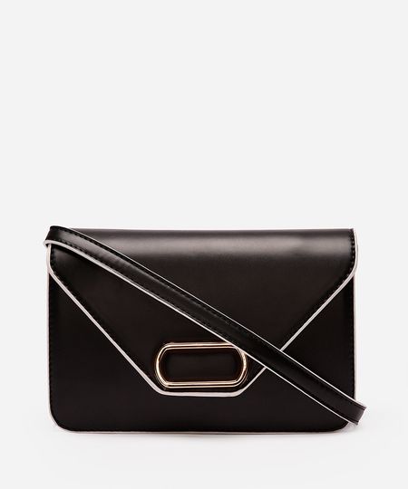 bolsa transversal estruturada preta UNICO