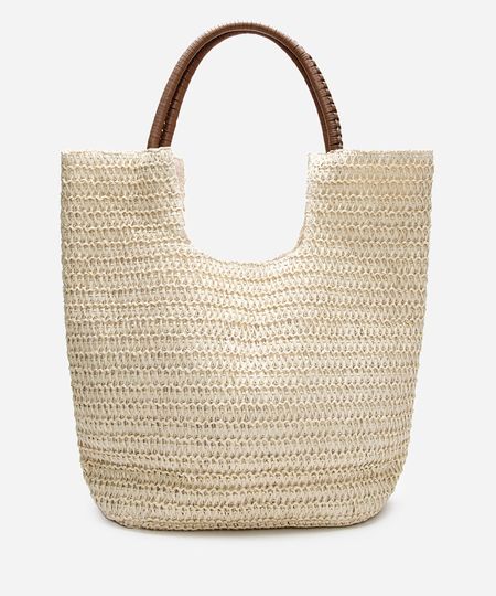 bolsa shopper texturizada bege UNICO bolsa shopper texturizada bege UNICO