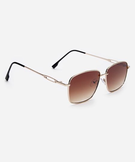 óculos de sol quadrado triton unissex dourado UNICO óculos de sol quadrado triton unissex dourado UNICO