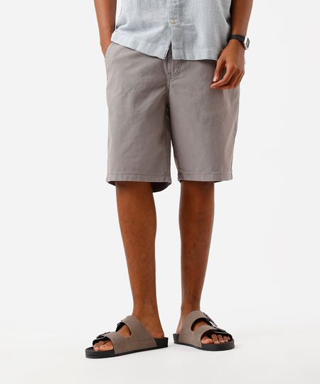 Bermuda Reta de Sarja cinza 42