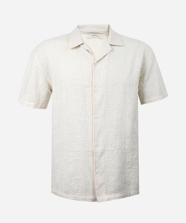 camisa oversized juvenil de algodão manga curta bordada bege 12