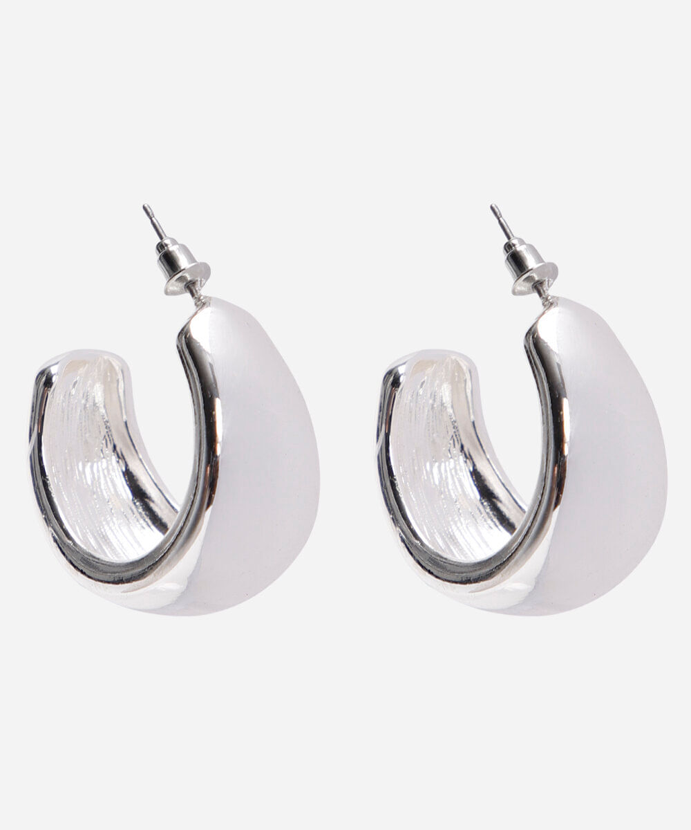 brinco argola mindset prateado brinco argola mindset prateado